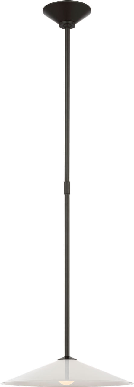 Ponce 13" Pendant | Modern Iron | Milk White Glass