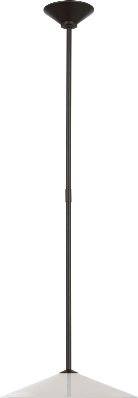 Ponce 13" Pendant | Modern Iron | Milk White Glass