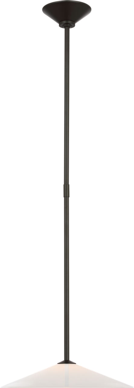 Ponce 13" Pendant | Modern Iron | Milk White Glass