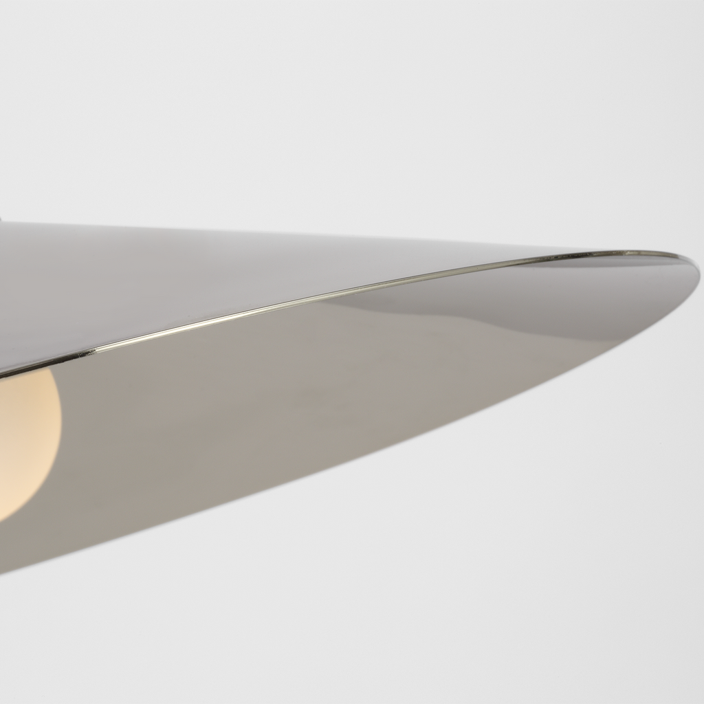 Ponce 13" Pendant | Polished Nickel | Polished Nickel Shade