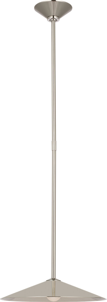 Ponce 13" Pendant | Polished Nickel | Polished Nickel Shade