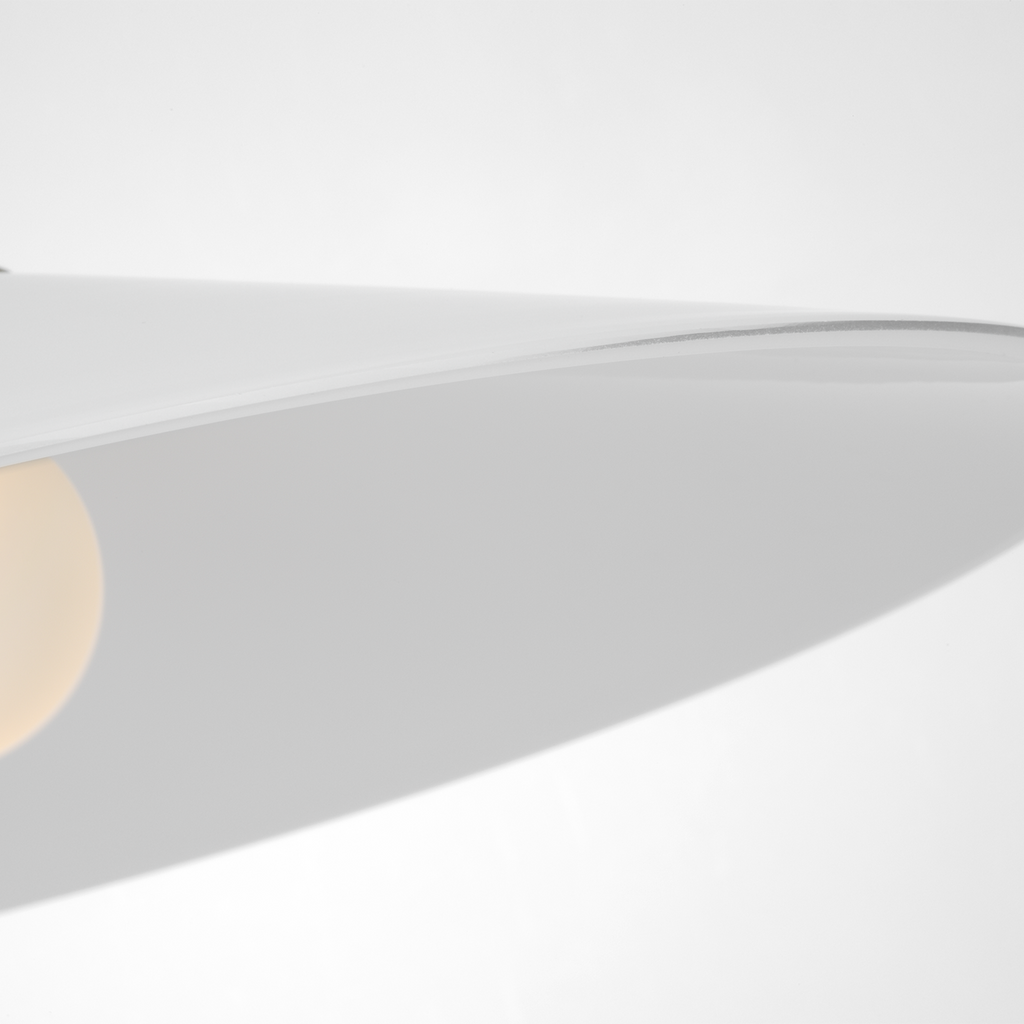 Ponce 13" Pendant | Polished Nickel | Milk White Glass