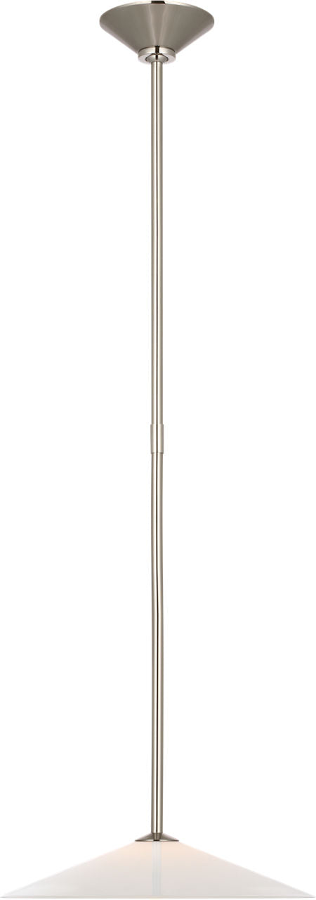 Ponce 13" Pendant | Polished Nickel | Milk White Glass