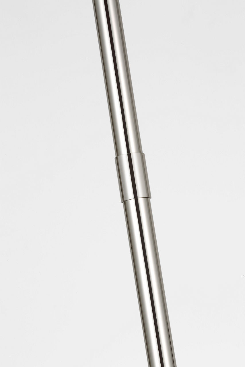 Ponce 18" Pendant | Polished Nickel | Milk White Glass Shade