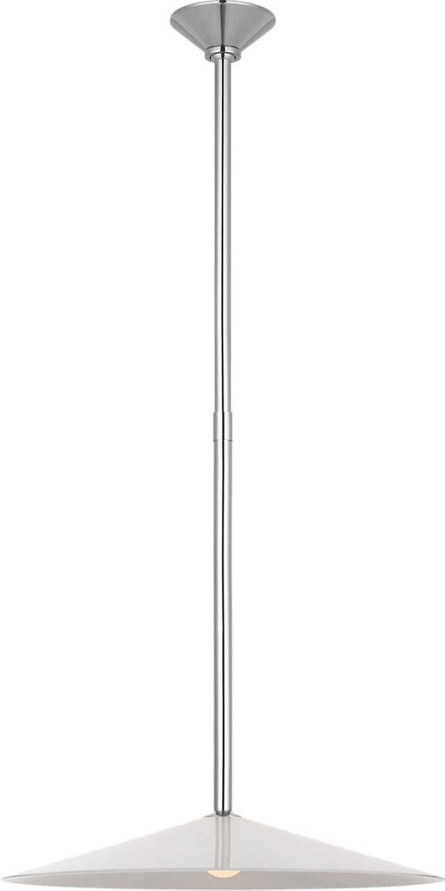 Ponce 18" Pendant | Polished Nickel | Milk White Glass Shade
