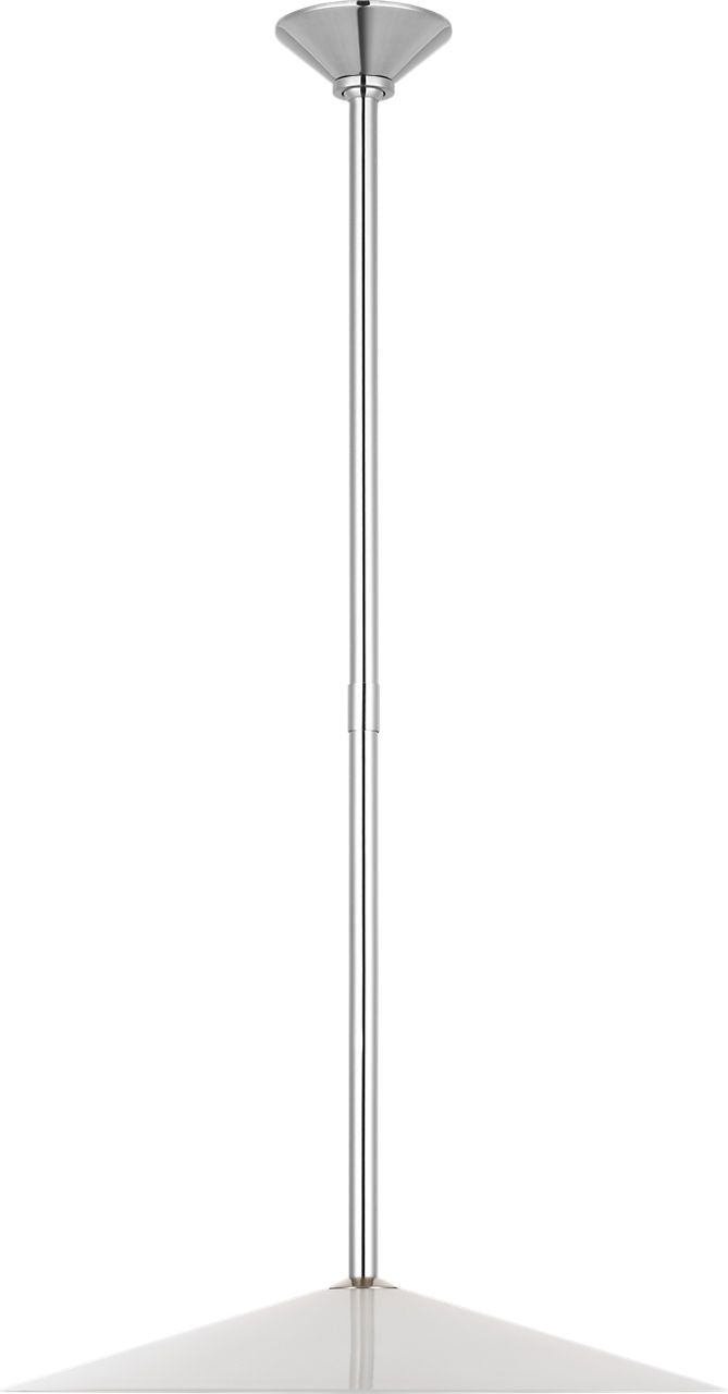 Ponce 18" Pendant | Polished Nickel | Milk White Glass Shade