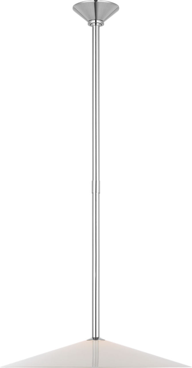 Ponce 18" Pendant | Polished Nickel | Milk White Glass Shade
