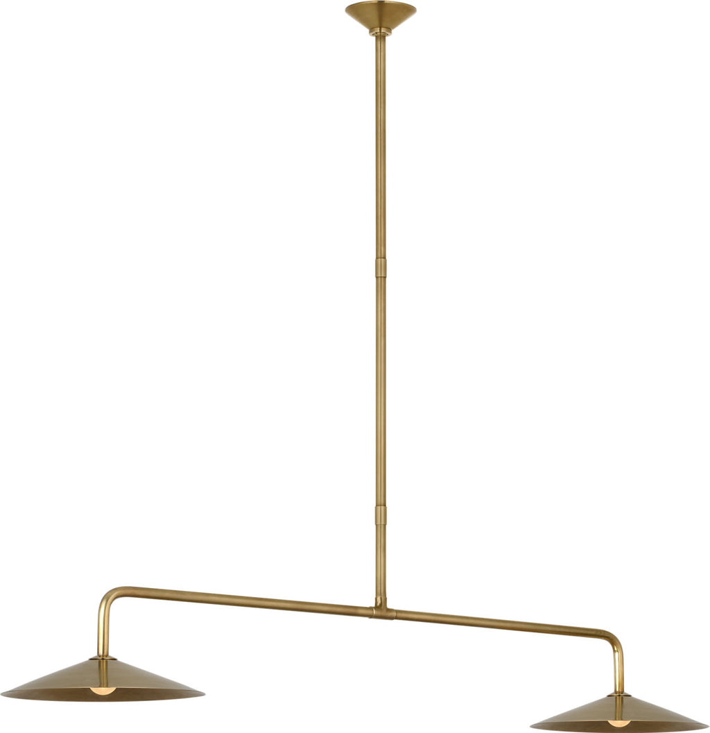 Ponce 62" Linear Pendant | Hand-Rubbed Antique Brass | Hand-Rubbed Antique Brass Shades