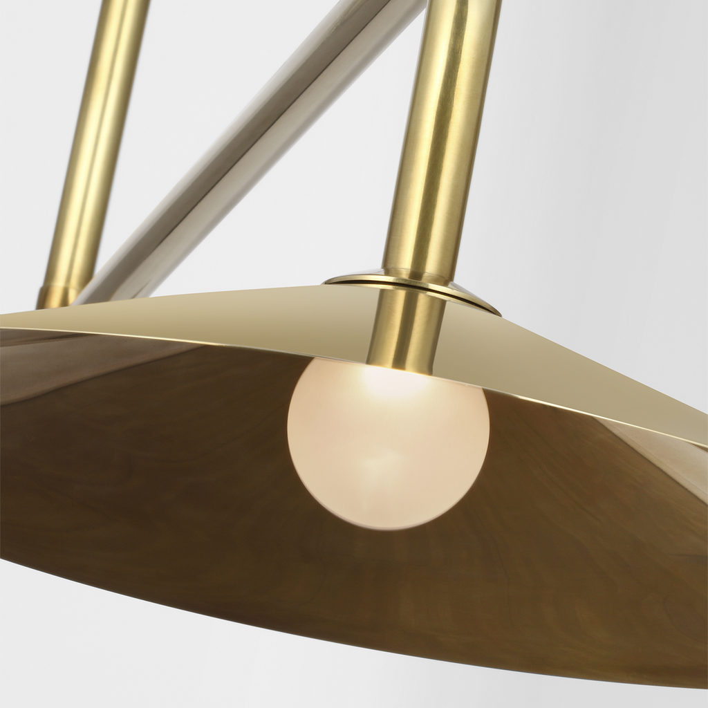 Ponce 62" Linear Pendant | Hand-Rubbed Antique Brass | Hand-Rubbed Antique Brass Shades