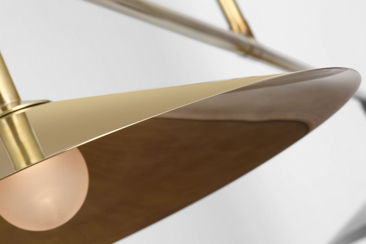 Ponce 62" Linear Pendant | Hand-Rubbed Antique Brass | Hand-Rubbed Antique Brass Shades