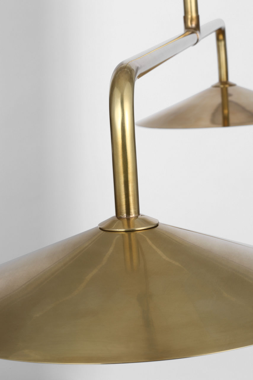 Ponce 62" Linear Pendant | Hand-Rubbed Antique Brass | Hand-Rubbed Antique Brass Shades