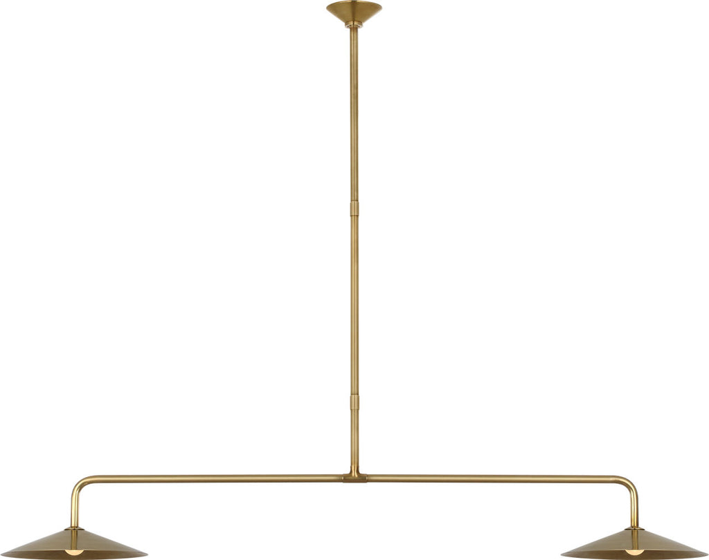 Ponce 62" Linear Pendant | Hand-Rubbed Antique Brass | Hand-Rubbed Antique Brass Shades