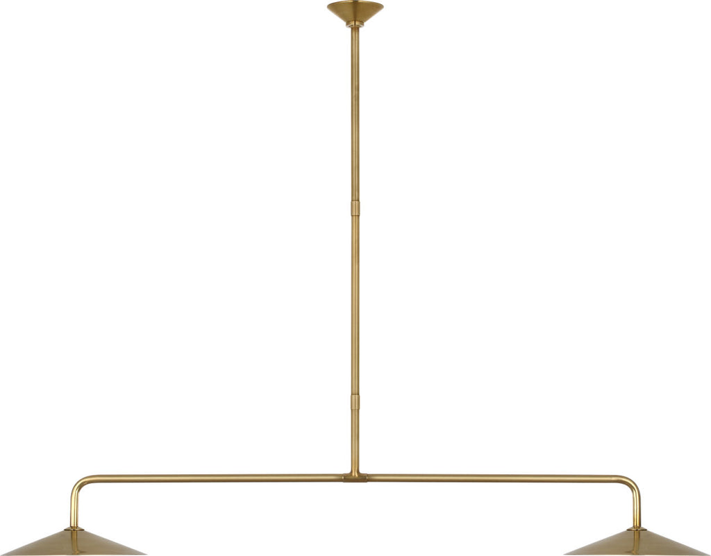Ponce 62" Linear Pendant | Hand-Rubbed Antique Brass | Hand-Rubbed Antique Brass Shades