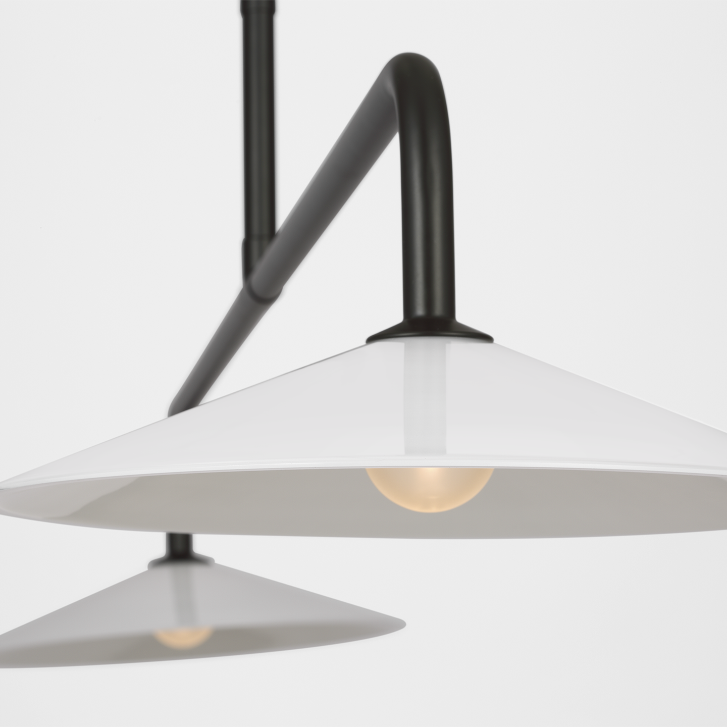 Ponce 62" Linear Pendant | Modern Iron | Milk White Glass Shades