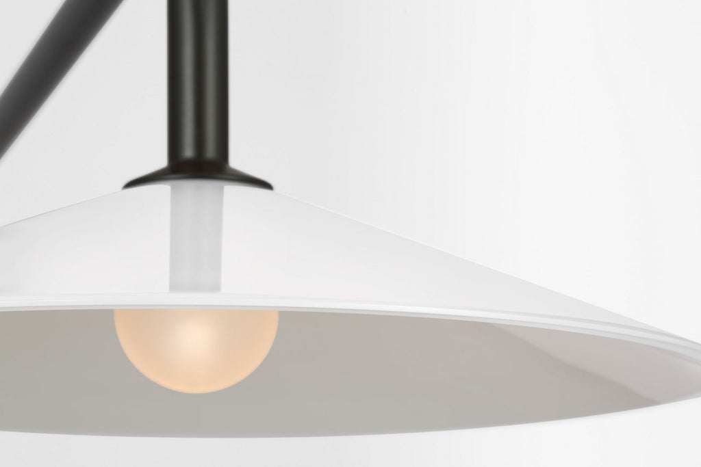 Ponce 62" Linear Pendant | Modern Iron | Milk White Glass Shades