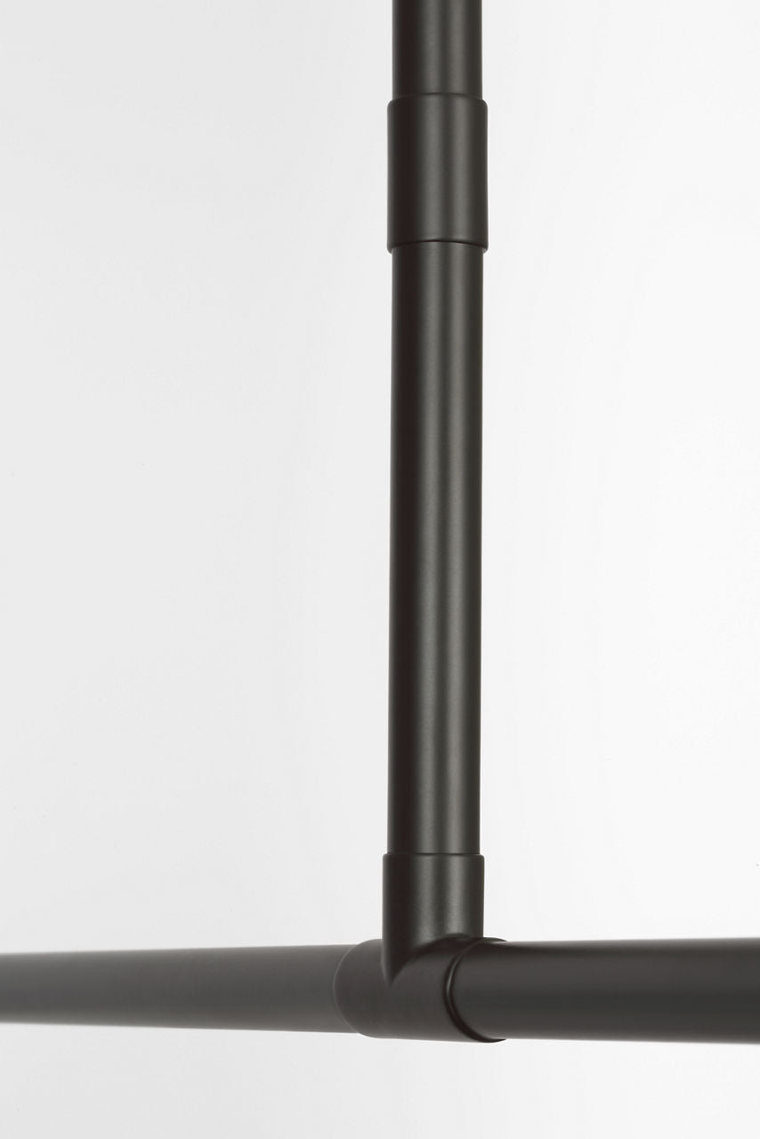 Ponce 62" Linear Pendant | Modern Iron | Milk White Glass Shades