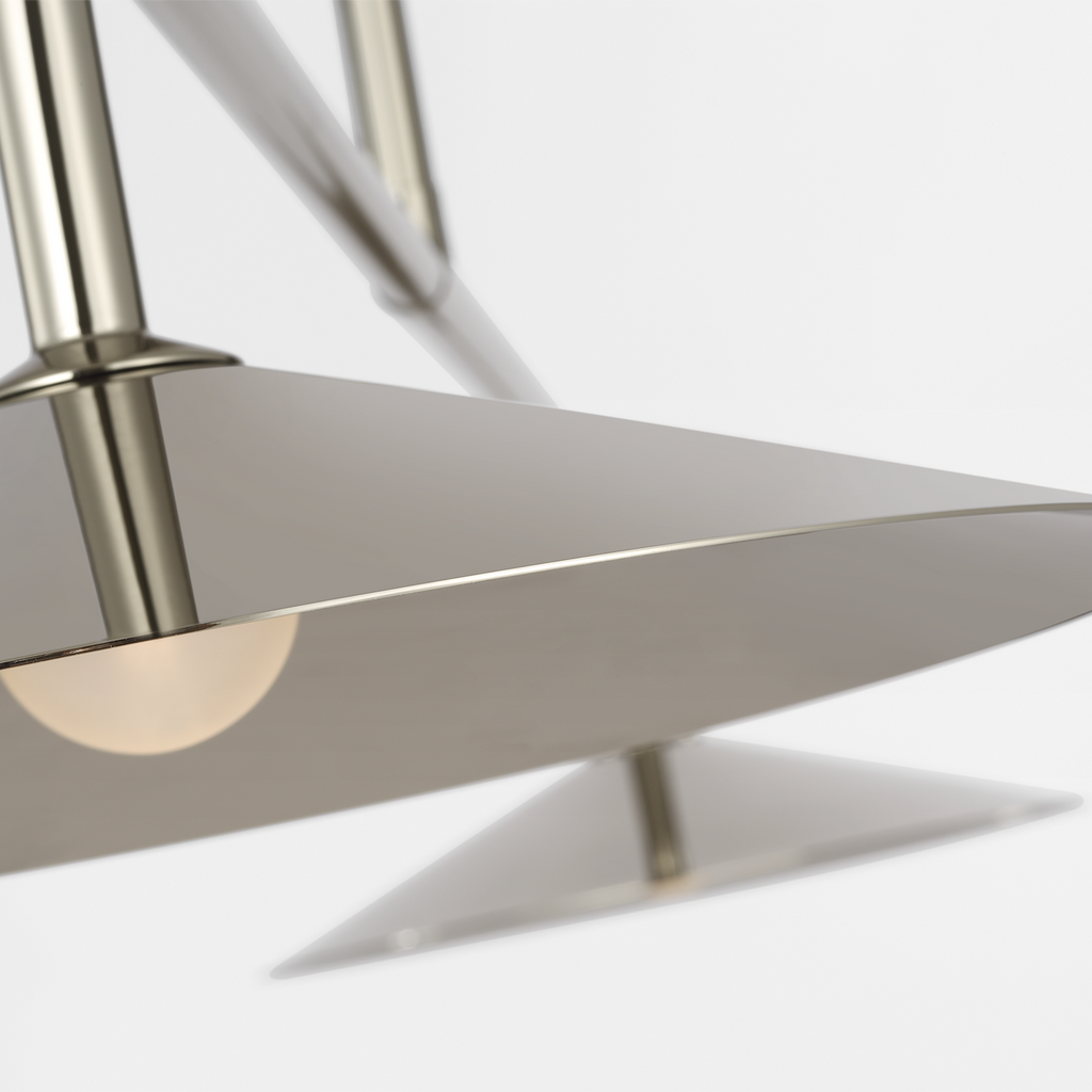 Ponce 62" Linear Pendant | Polished Nickel | Polished Nickel Shades