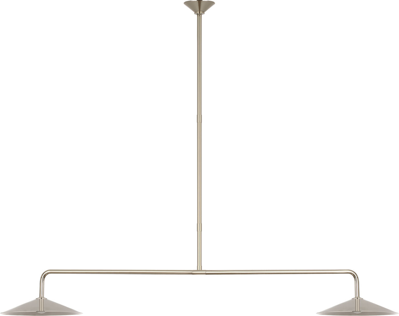 Ponce 62" Linear Pendant | Polished Nickel | Polished Nickel Shades
