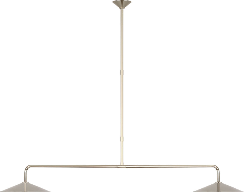 Ponce 62" Linear Pendant | Polished Nickel | Polished Nickel Shades