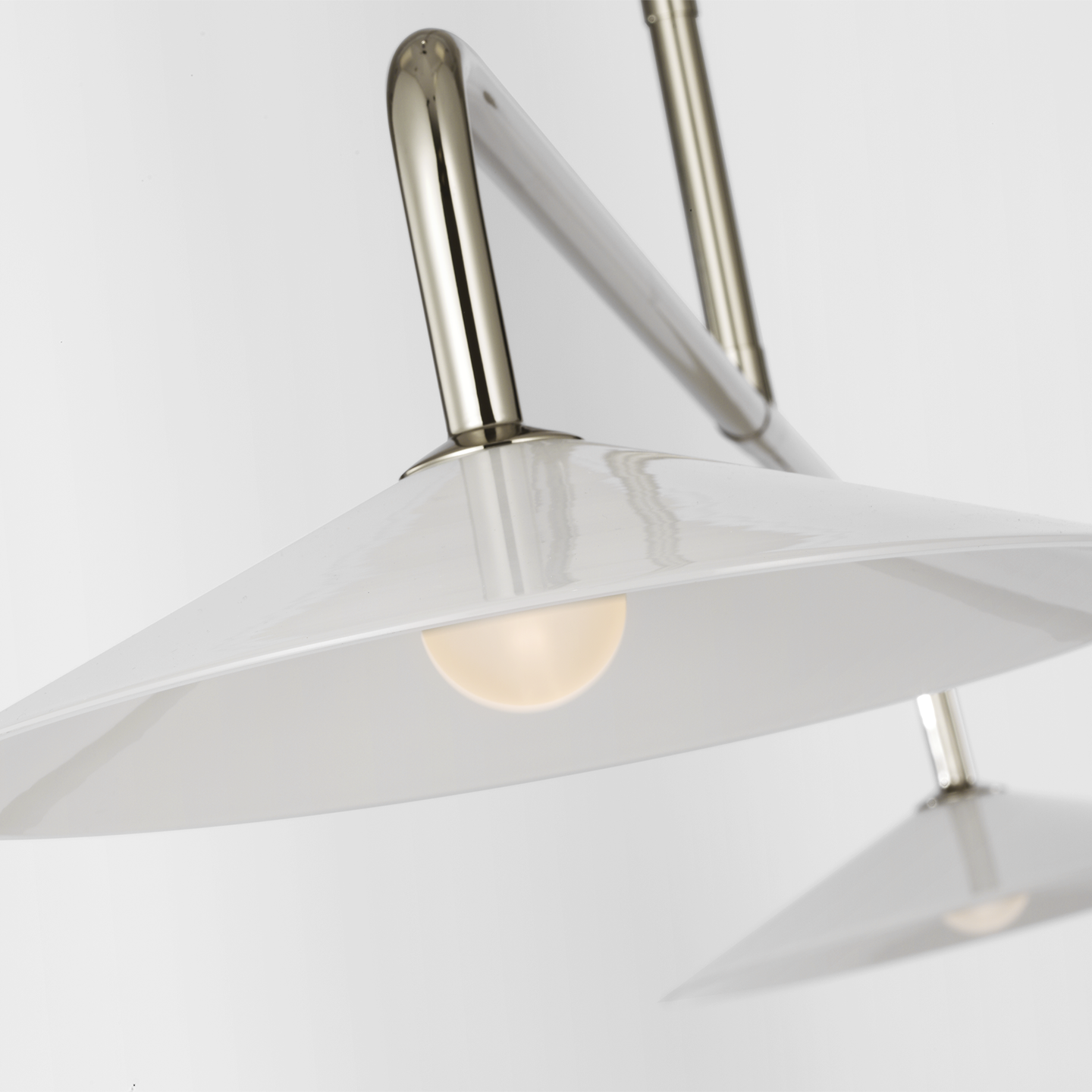 Ponce 62" Linear Pendant | Polished Nickel | Milk White Glass Shades