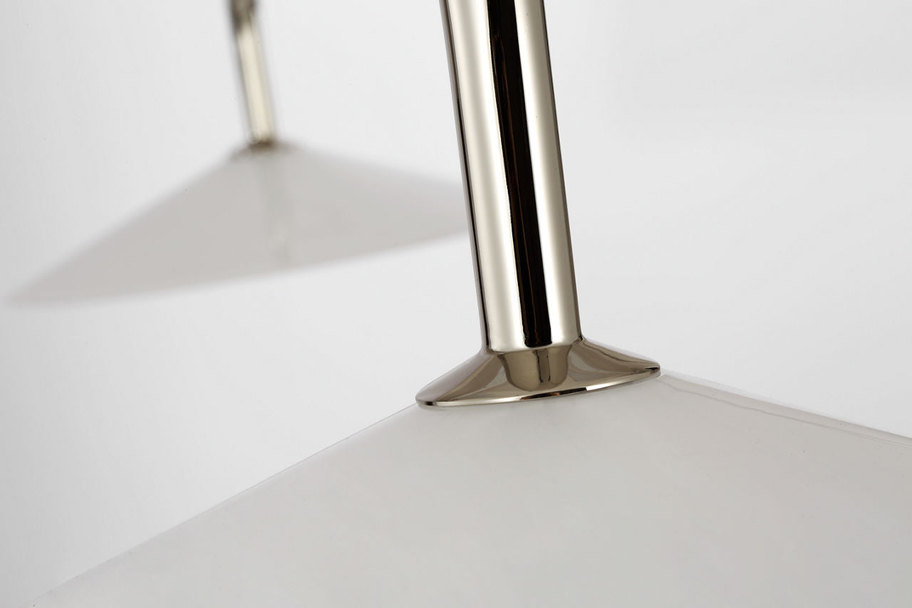 Ponce 62" Linear Pendant | Polished Nickel | Milk White Glass Shades