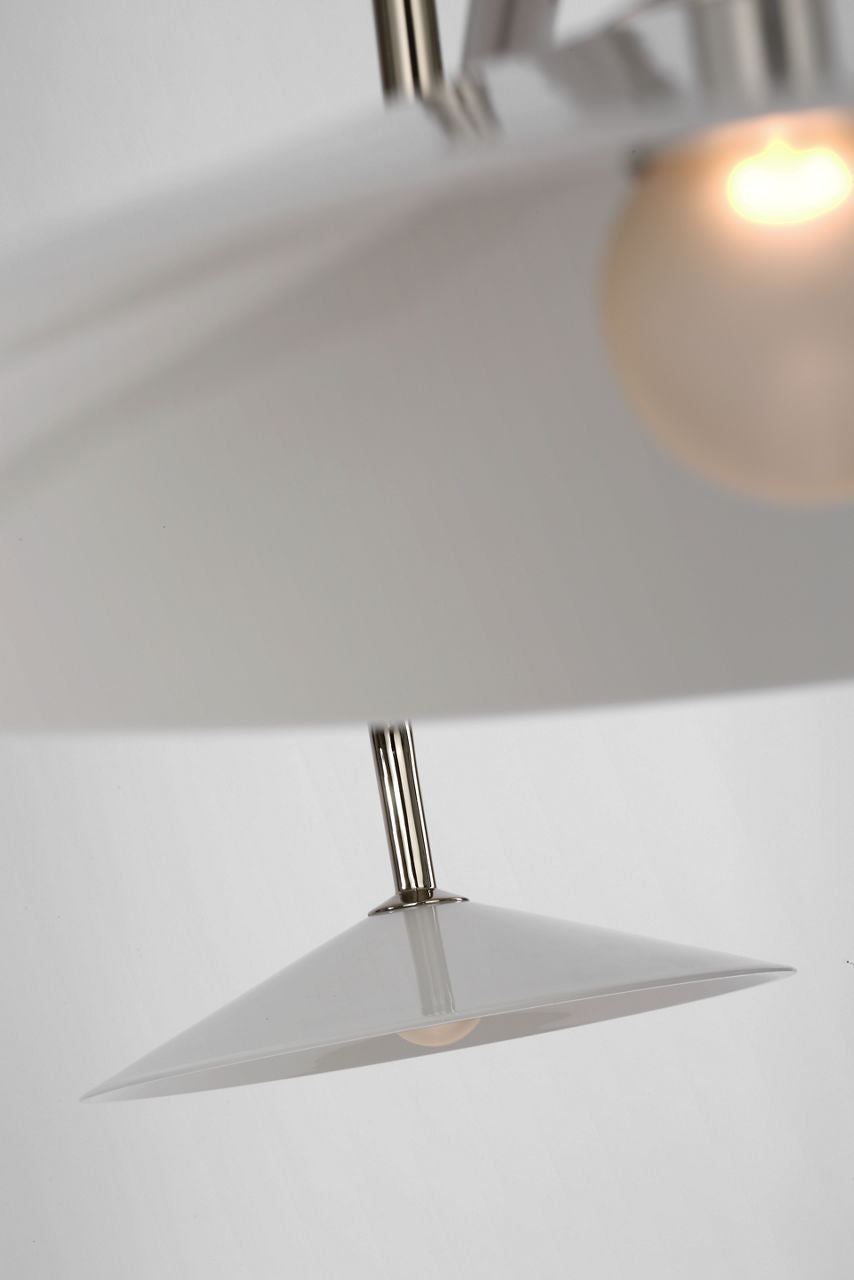 Ponce 62" Linear Pendant | Polished Nickel | Milk White Glass Shades