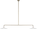 Ponce 62" Linear Pendant | Polished Nickel | Milk White Glass Shades