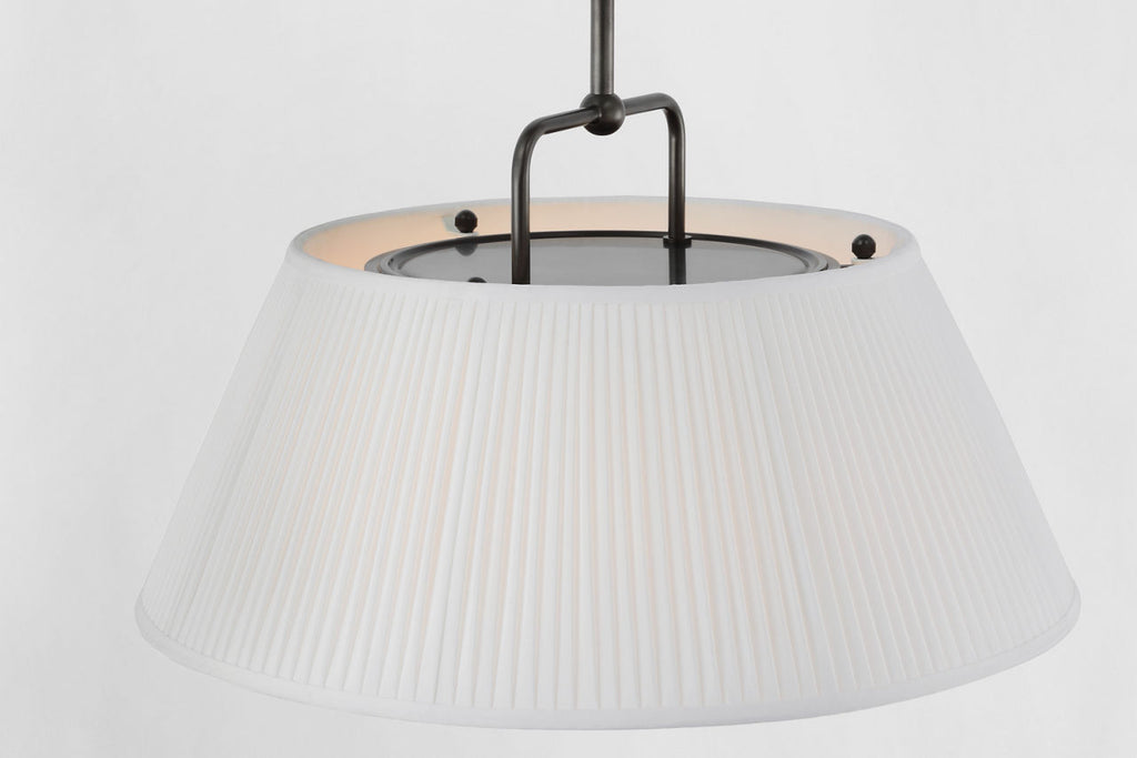 Serrato 14" Hanging Shade | Bronze | Silk Pleat Shade