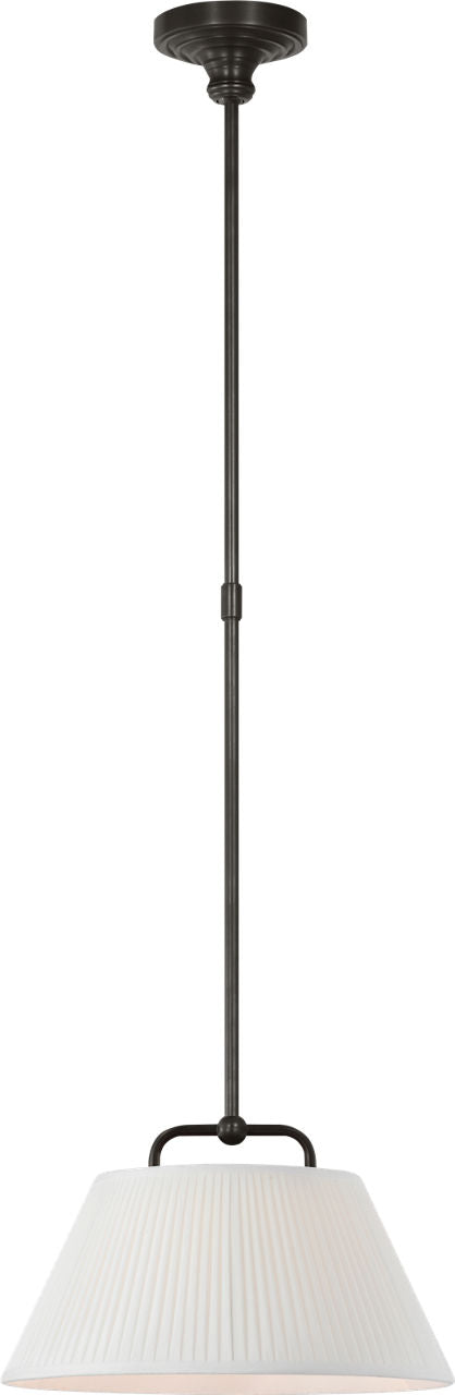 Serrato 14" Hanging Shade | Bronze | Silk Pleat Shade