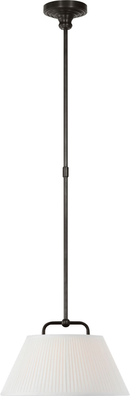 Serrato 14" Hanging Shade | Bronze | Silk Pleat Shade