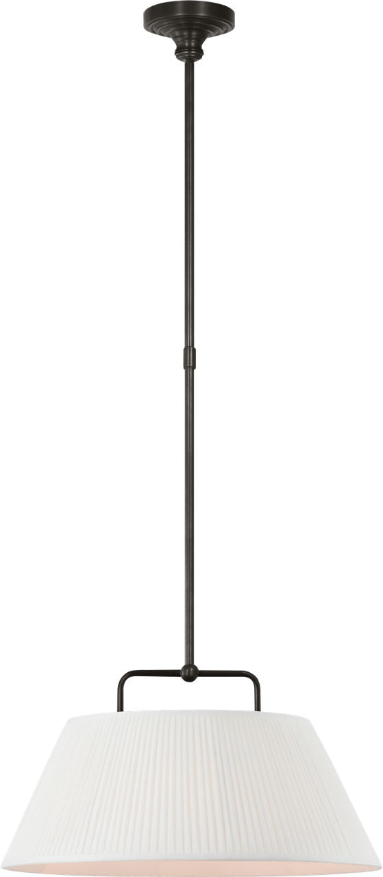 Serrato 20" Hanging Shade | Bronze | Silk Pleat Shade