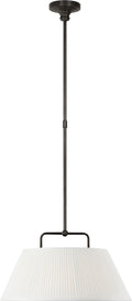 Serrato 20" Hanging Shade | Bronze | Silk Pleat Shade