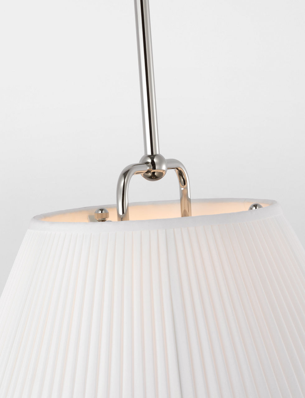 Serrato 20" Hanging Shade | Polished Nickel | Silk Pleat Shade