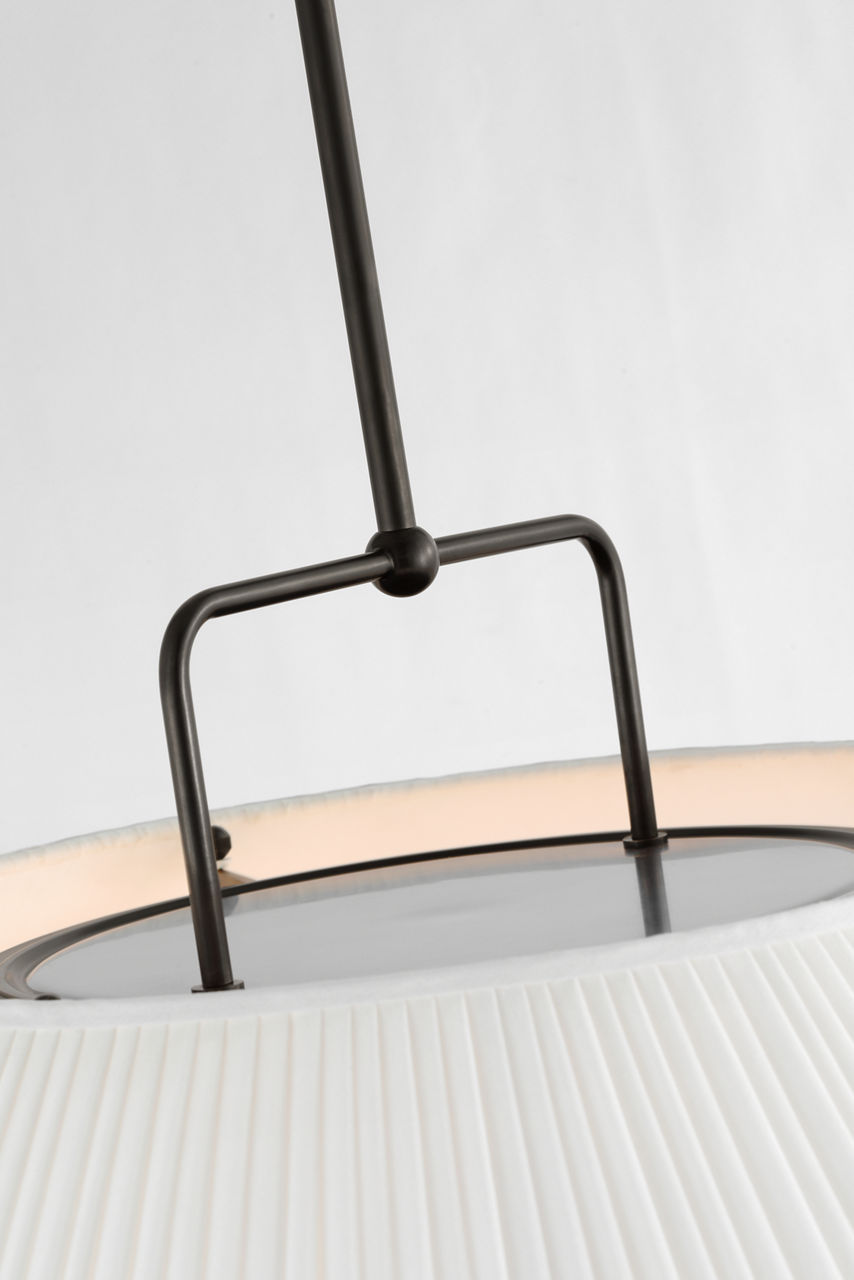 Serrato 33" Hanging Shade | Bronze | Silk Pleat Shade