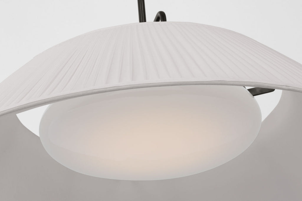 Serrato 33" Hanging Shade | Bronze | Silk Pleat Shade
