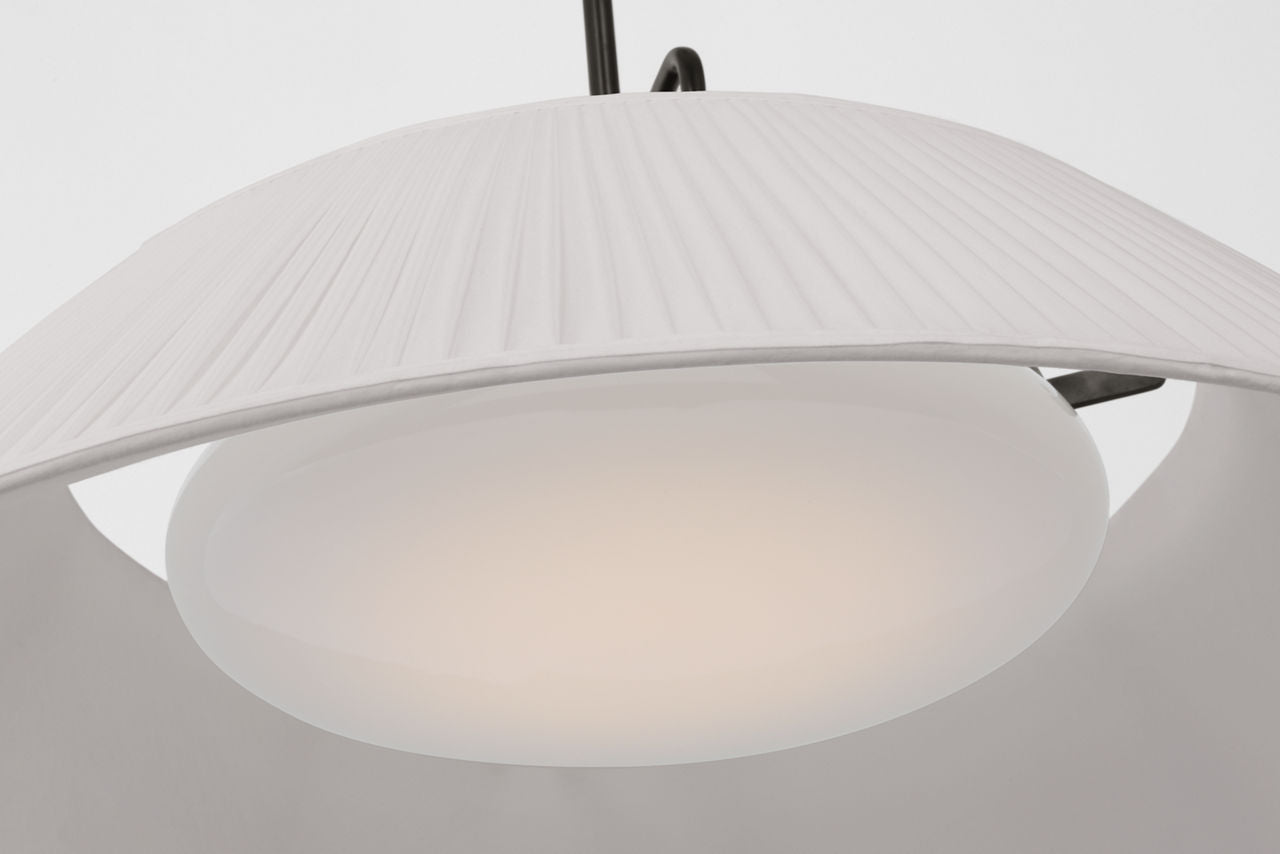 Serrato 33" Hanging Shade | Bronze | Silk Pleat Shade