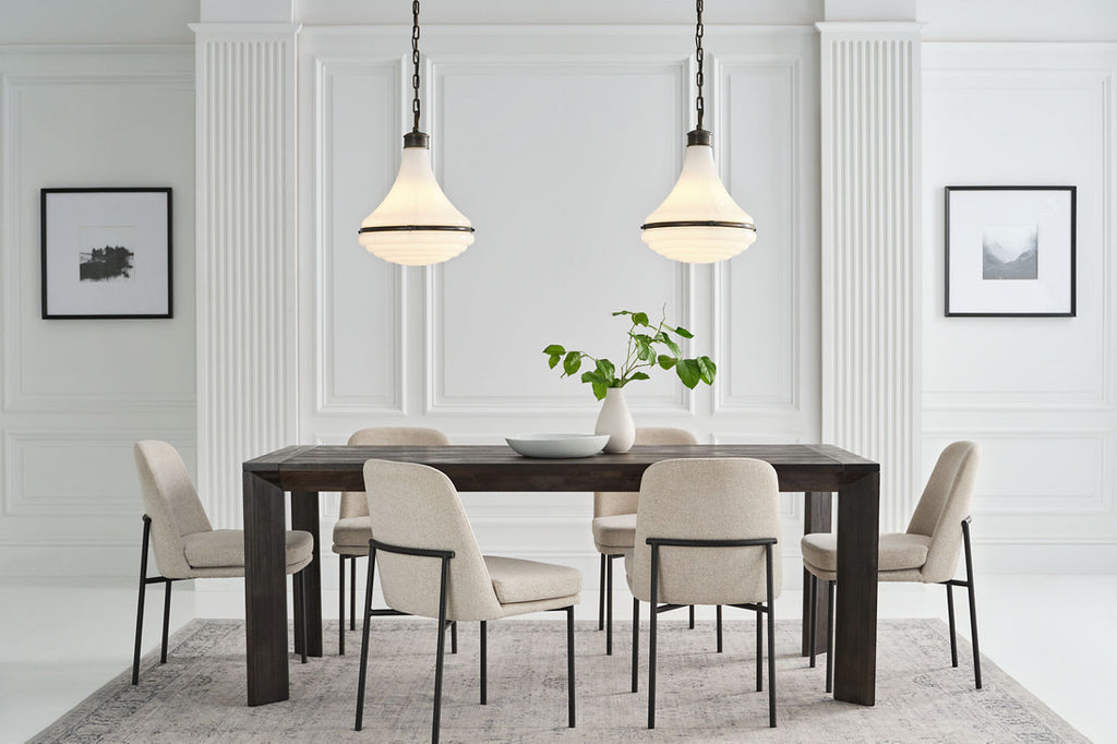 Wesley 15" Pendant | Bronze | Verdigris Highlights | White Glass