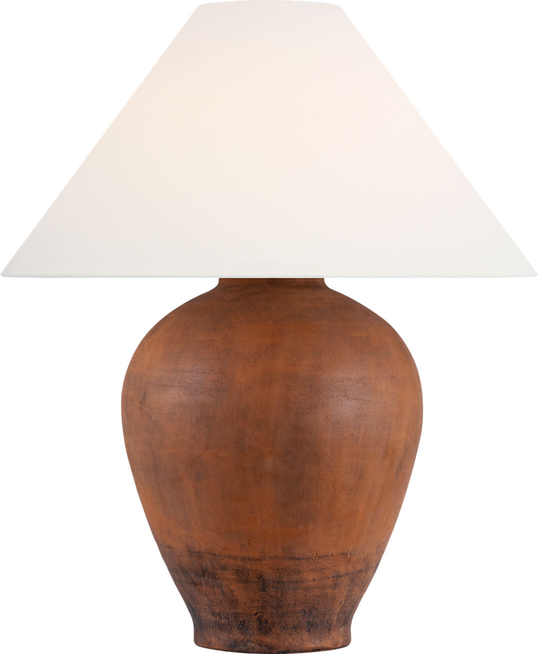 Fischer 36" Table Lamp | Natural Terracotta | Linen Shade