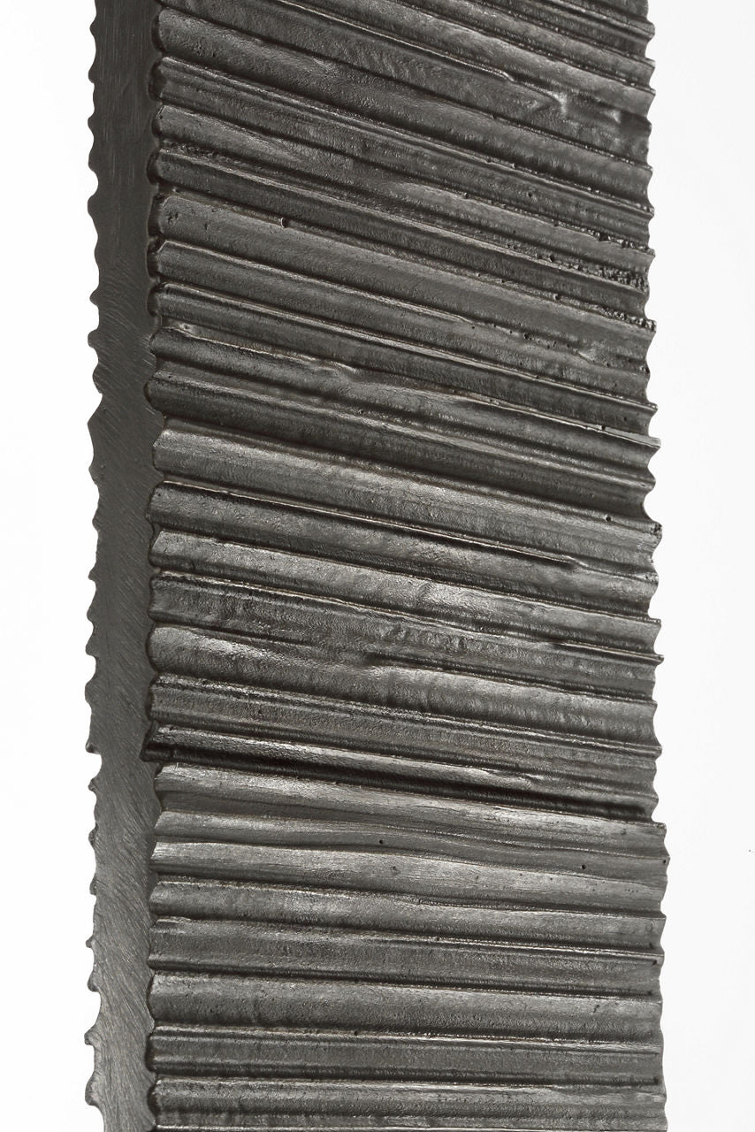 Fumar 55" Statement Floor Lamp | Ridged Carbon | BouclÃ© Shade