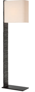 Fumar 55" Statement Floor Lamp | Ridged Carbon | BouclÃ© Shade