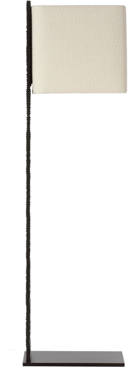 Fumar 55" Statement Floor Lamp | Ridged Carbon | BouclÃ© Shade