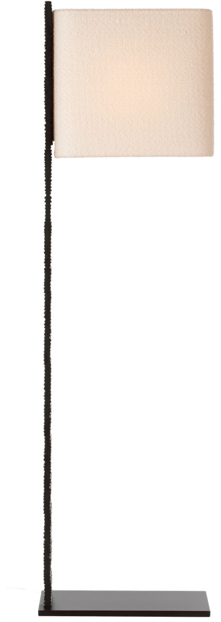 Fumar 55" Statement Floor Lamp | Ridged Carbon | BouclÃ© Shade