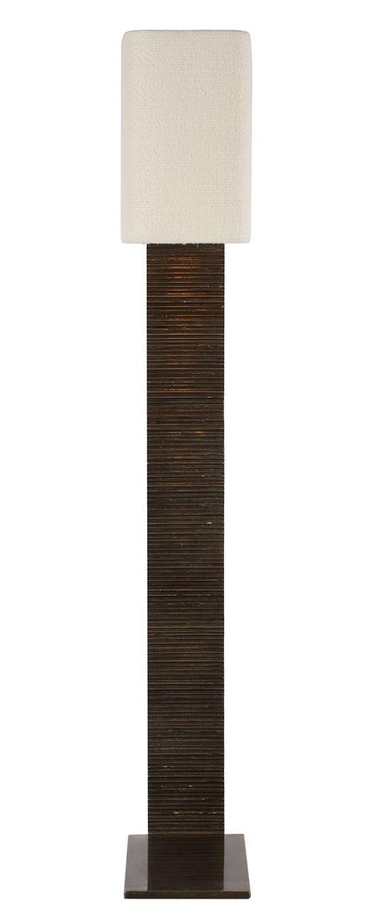 Fumar 55" Statement Floor Lamp | Ridged Graphite | BouclÃ© Shade