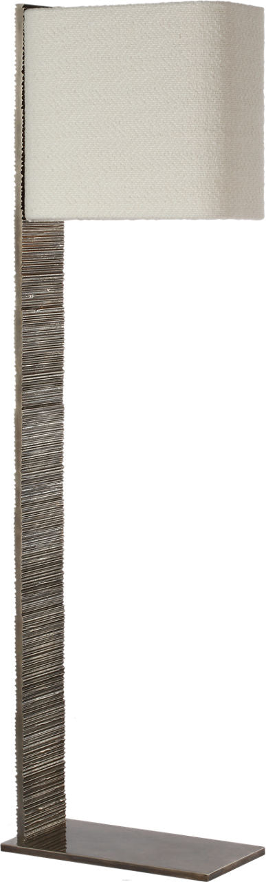 Fumar 55" Statement Floor Lamp | Ridged Graphite | BouclÃ© Shade