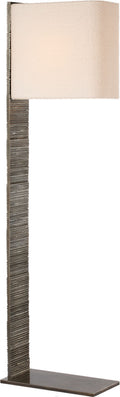 Fumar 55" Statement Floor Lamp | Ridged Graphite | BouclÃ© Shade