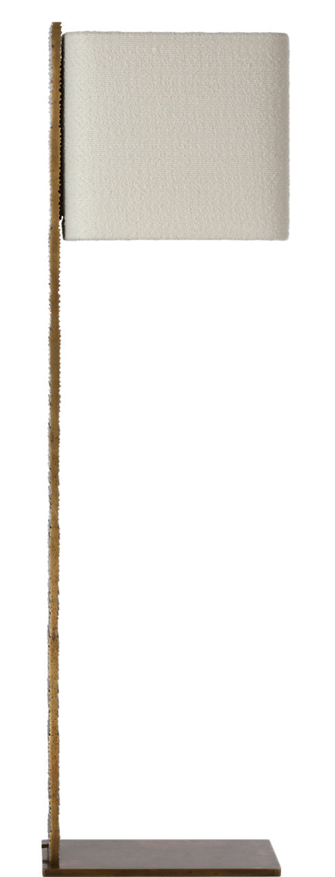 Fumar 55" Statement Floor Lamp | Ridged Tombac | BouclÃ© Shade