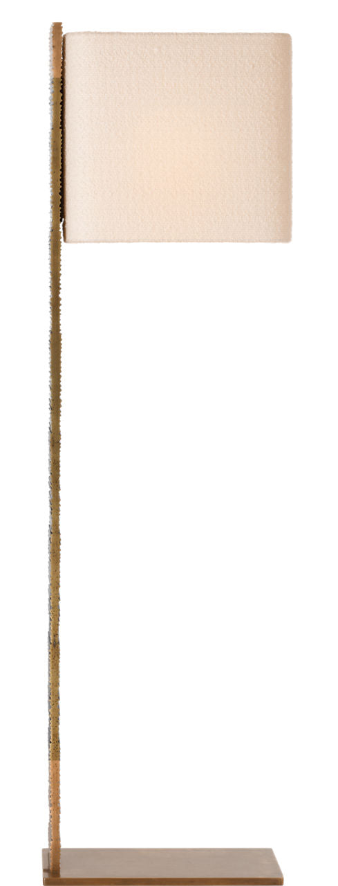 Fumar 55" Statement Floor Lamp | Ridged Tombac | BouclÃ© Shade