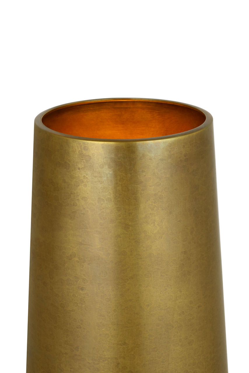 Runia 49" Sculpted Side Table Floor Lamp | Eclipse | Mottled Brass