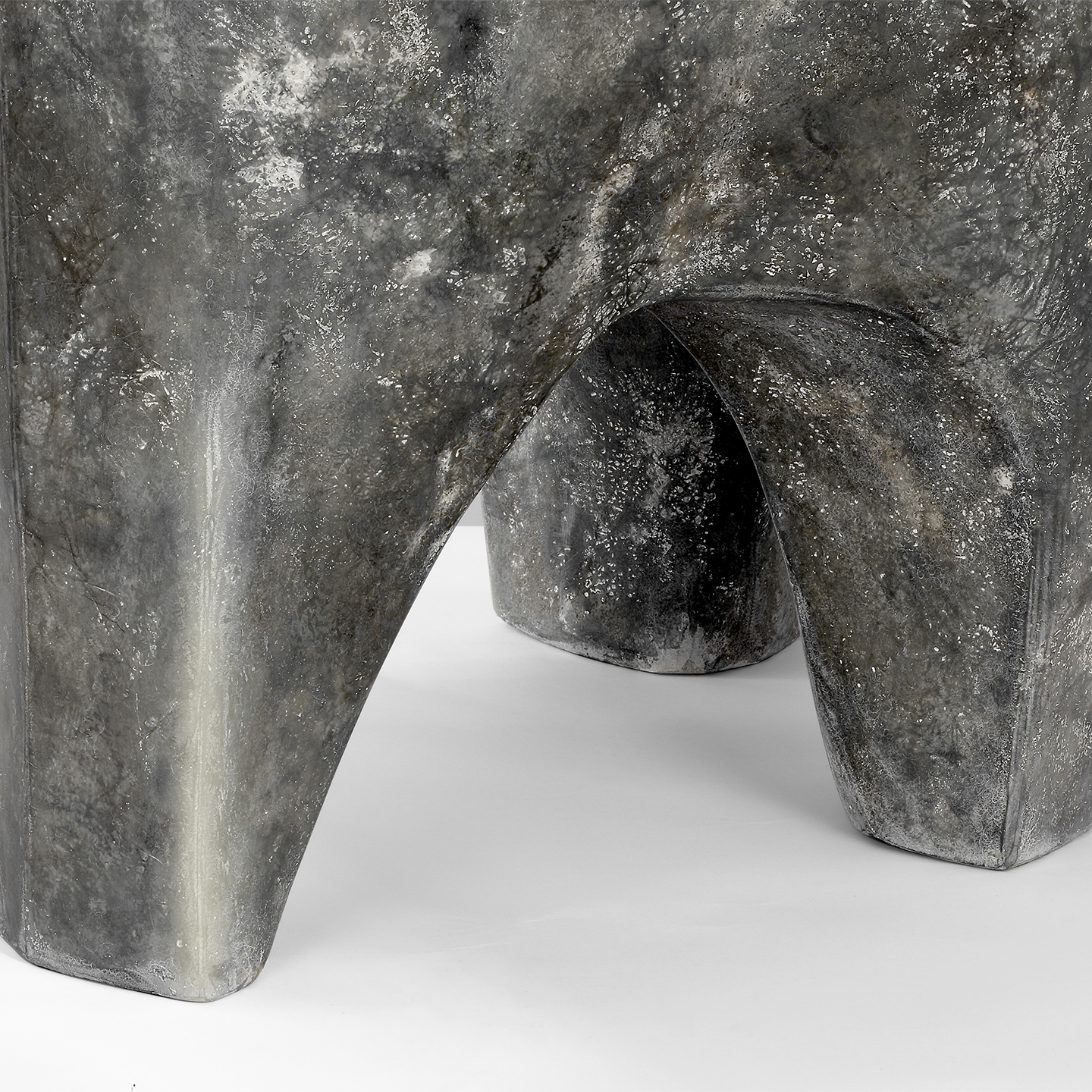 Lega 36" Sculpted Side Table Reading Floor Lamp | Eclipse | Museum Brass