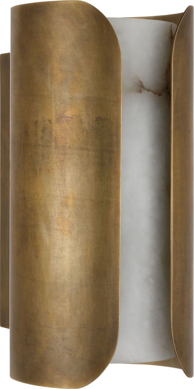Armise 14" Sconce | Mottled Brass | Alabaster